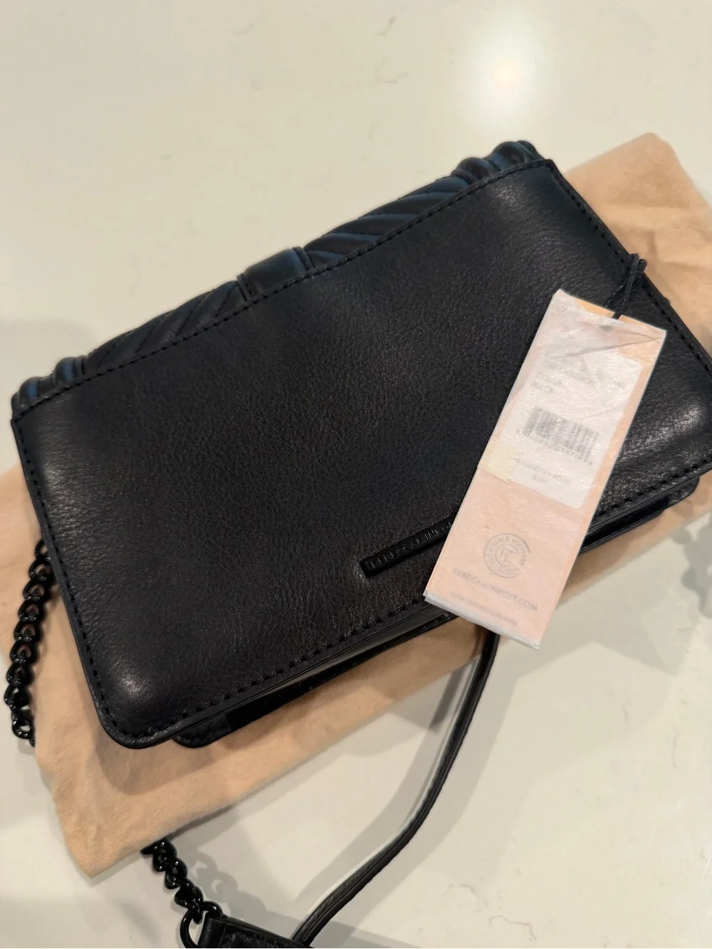 NWT Rebecca Minkoff Black Quilted Crossbody Bag